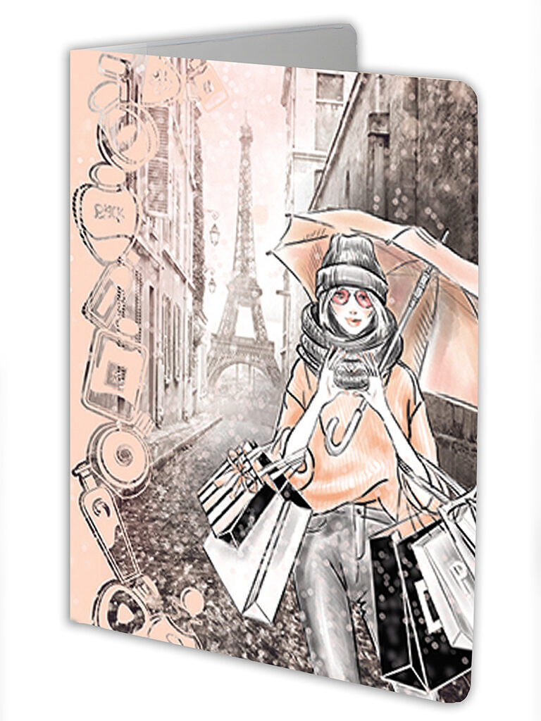 Обложка для паспорта ПВХ "Art Print Paris" slim