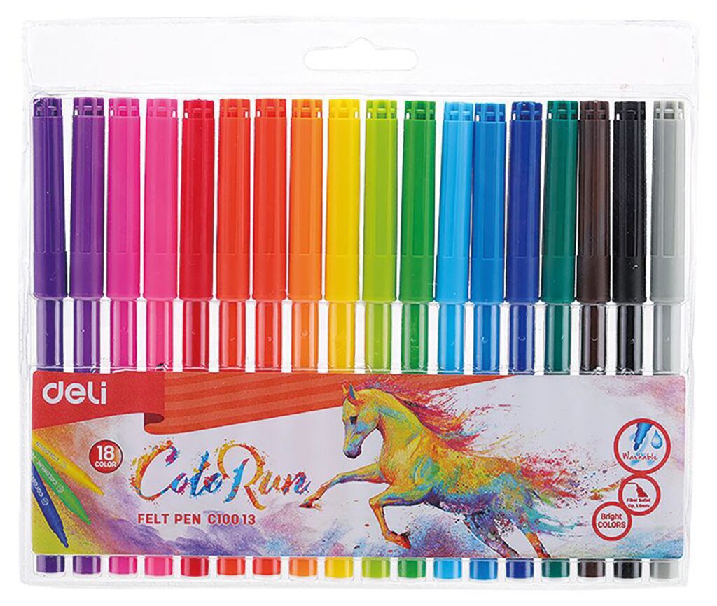 Фломастеры  18цв "Deli. ColoRun ", блистер