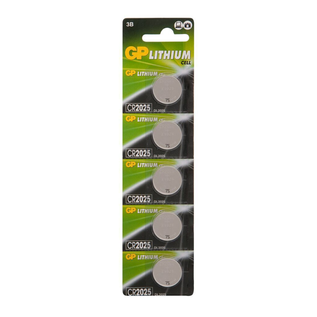 Батарейка-таблетка  CR-2025 GP Lithium, блистер, цена за 1 шт