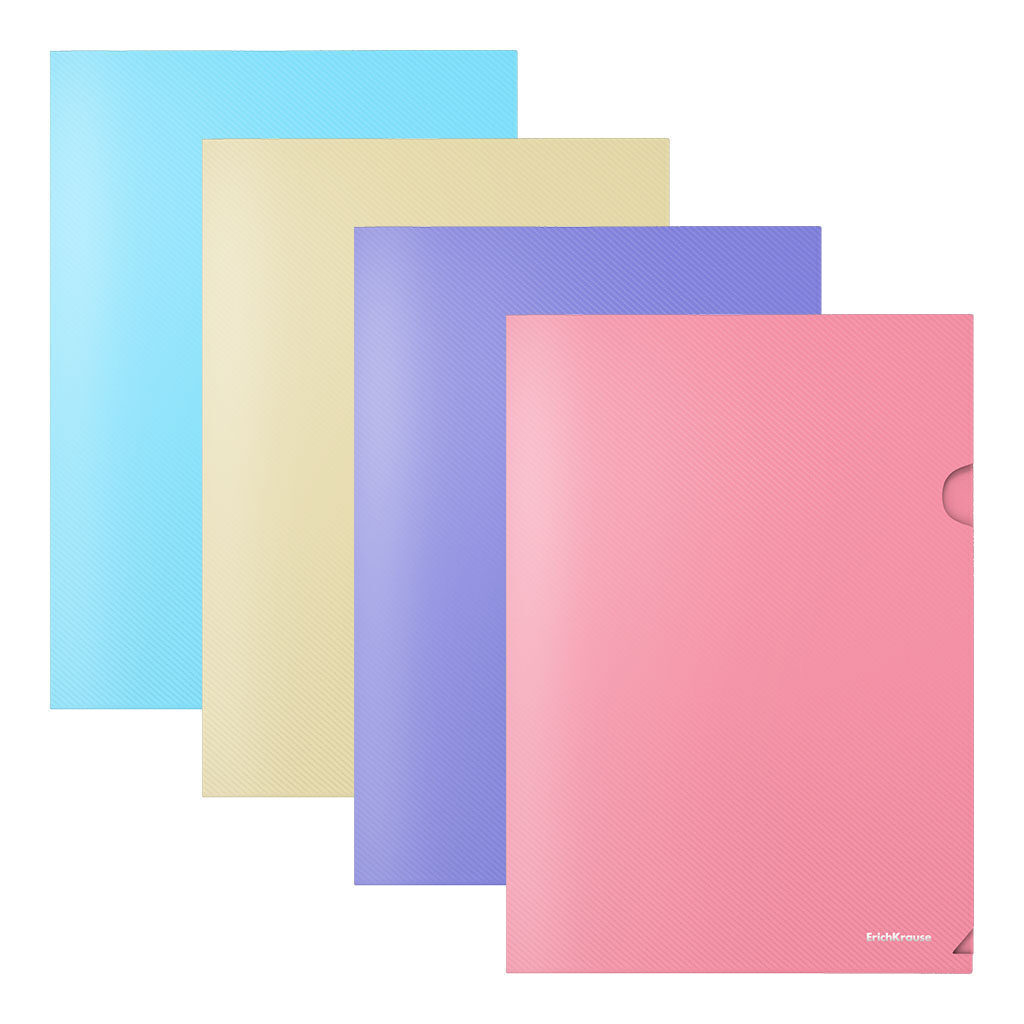 Папка уголок А4 Diagonal Pastel, непрозрач., ассорти