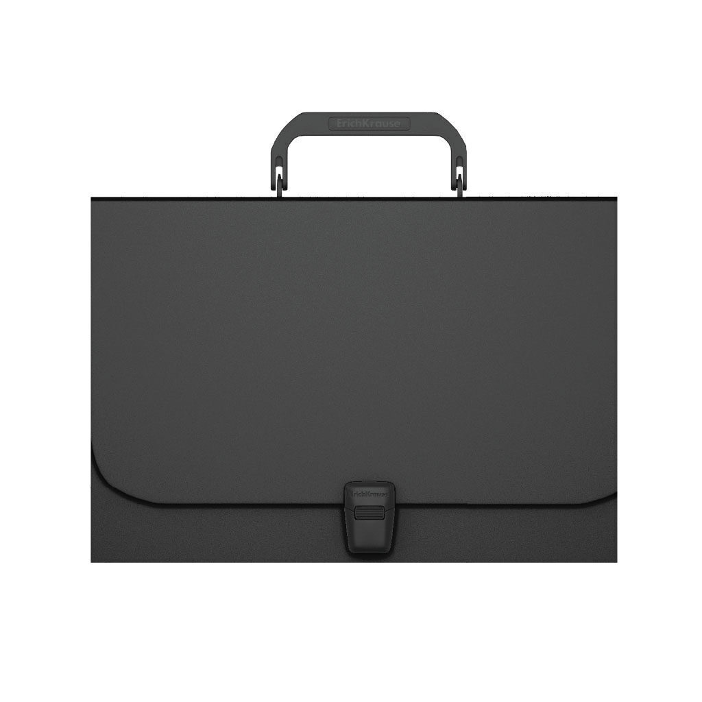 Портфель  1 отд. с ручкой А4 формат, пластик, чёрный