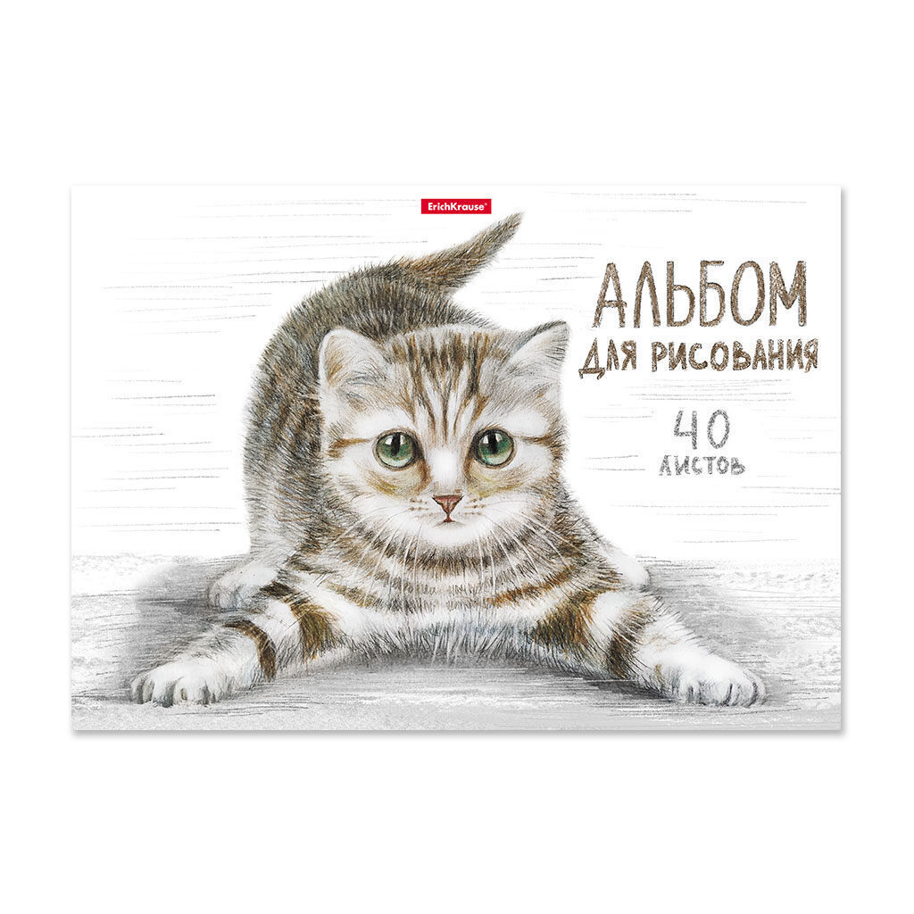 Альбом А4 40л клеевой кор. "Tabby"