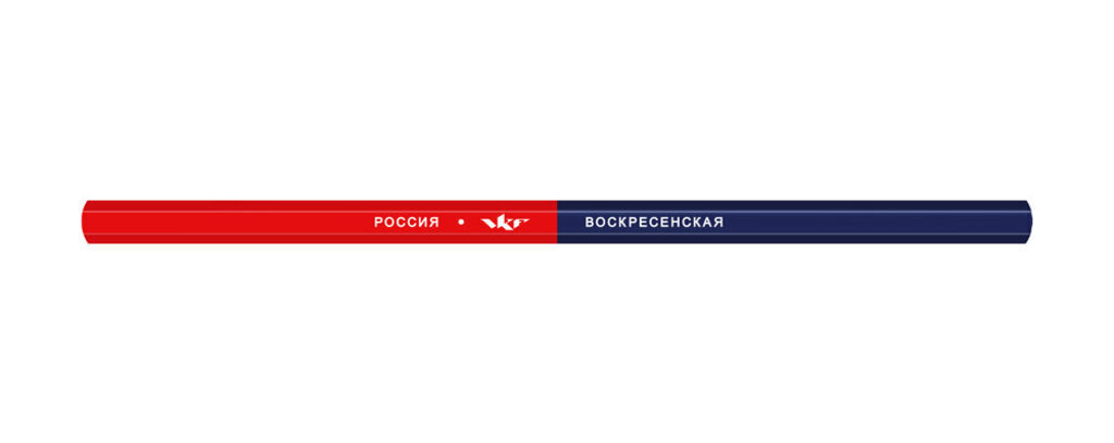 Карандаш двухцветный  ВКФ  2М красно-синий, d стержня 3мм