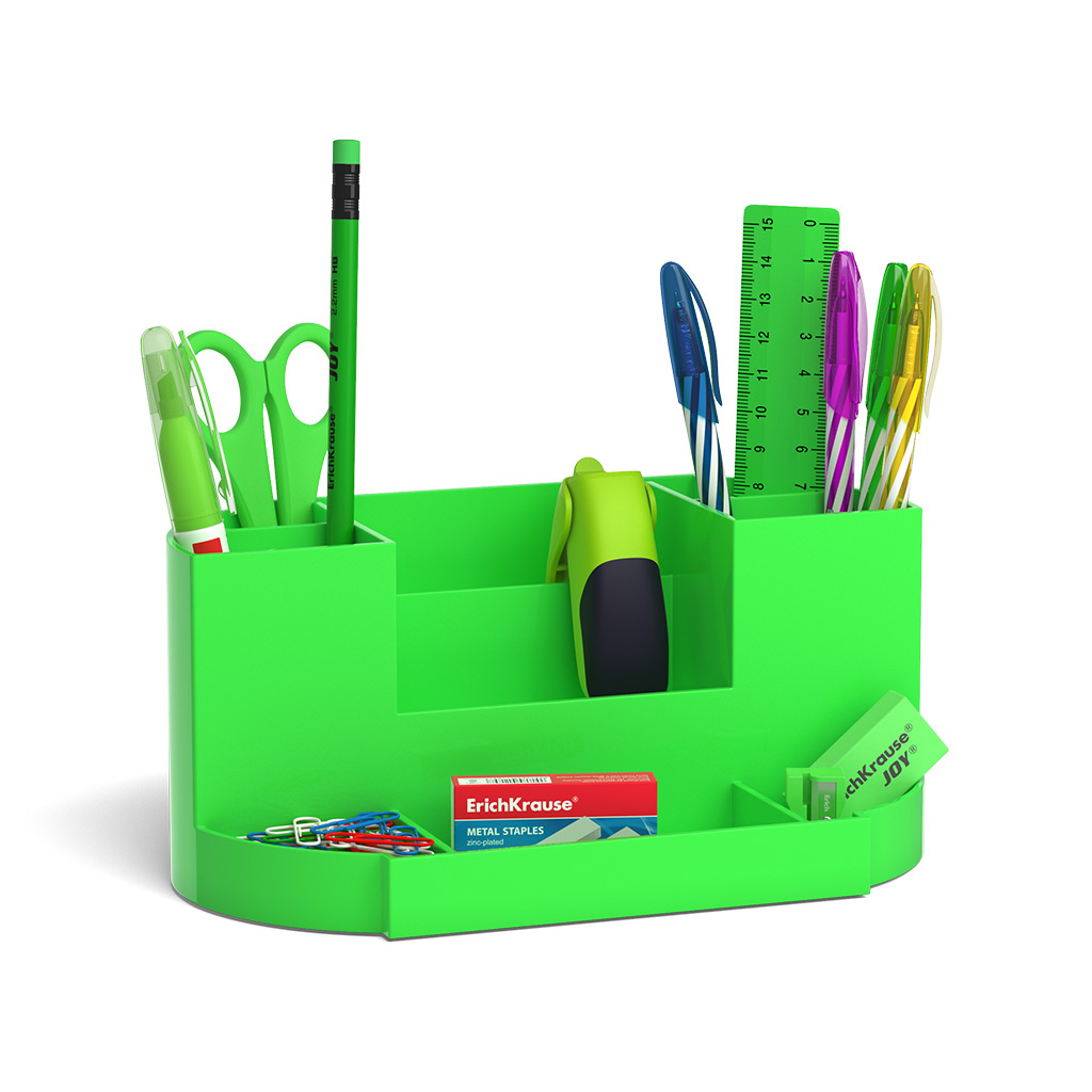 Набор настольный пластиковый ErichKrause® Victoria, Neon Solid, зеленый