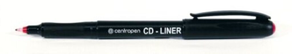 Маркер перм. CD-LINER 0,6мм красный