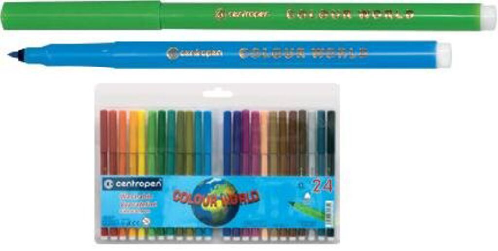 Фломастеры  24цв "Centropen colour world" блистер