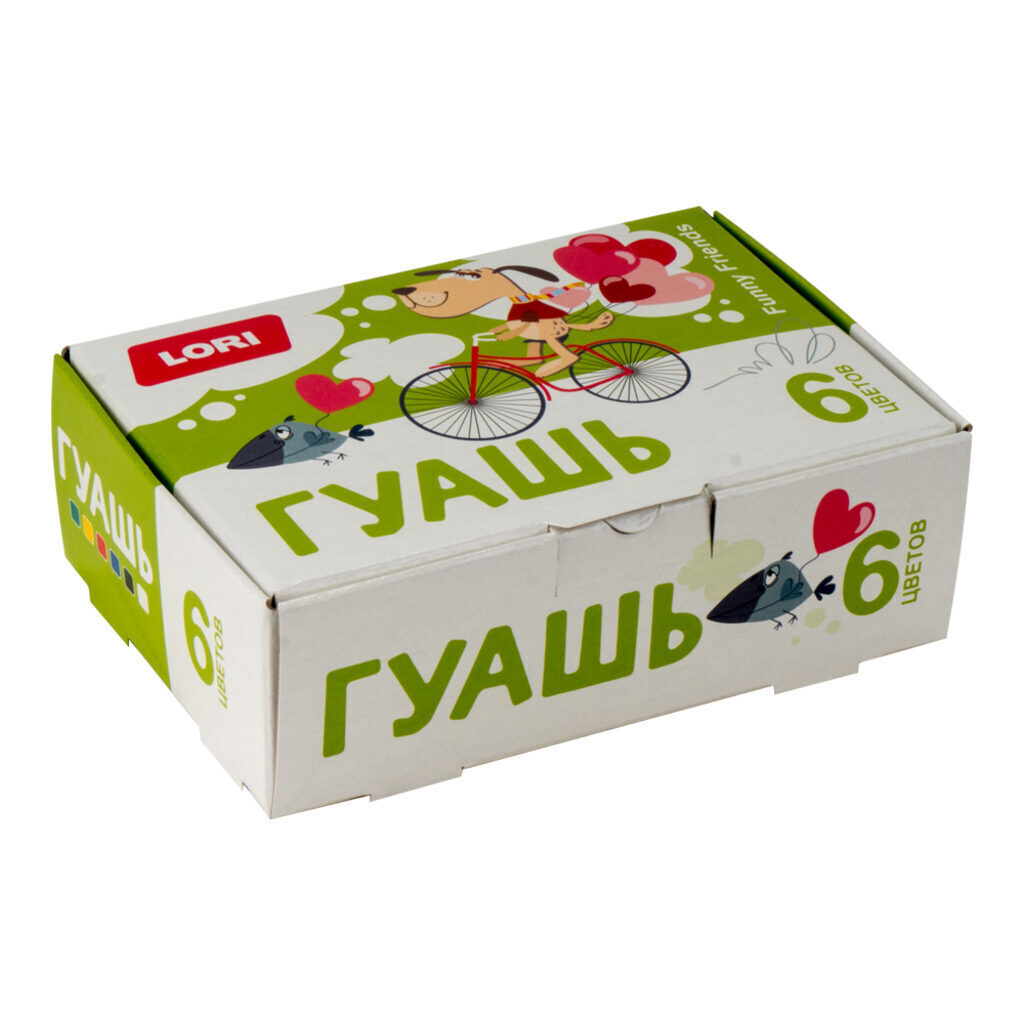 Гуашь  6цв 90мл FUNNY FRIENDS
