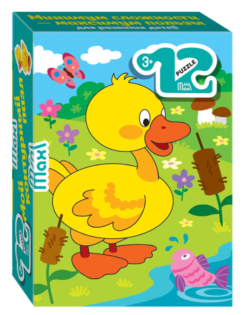 Пазл МАКСИ 12 элементов  213*154мм.  "Утёнок-2"