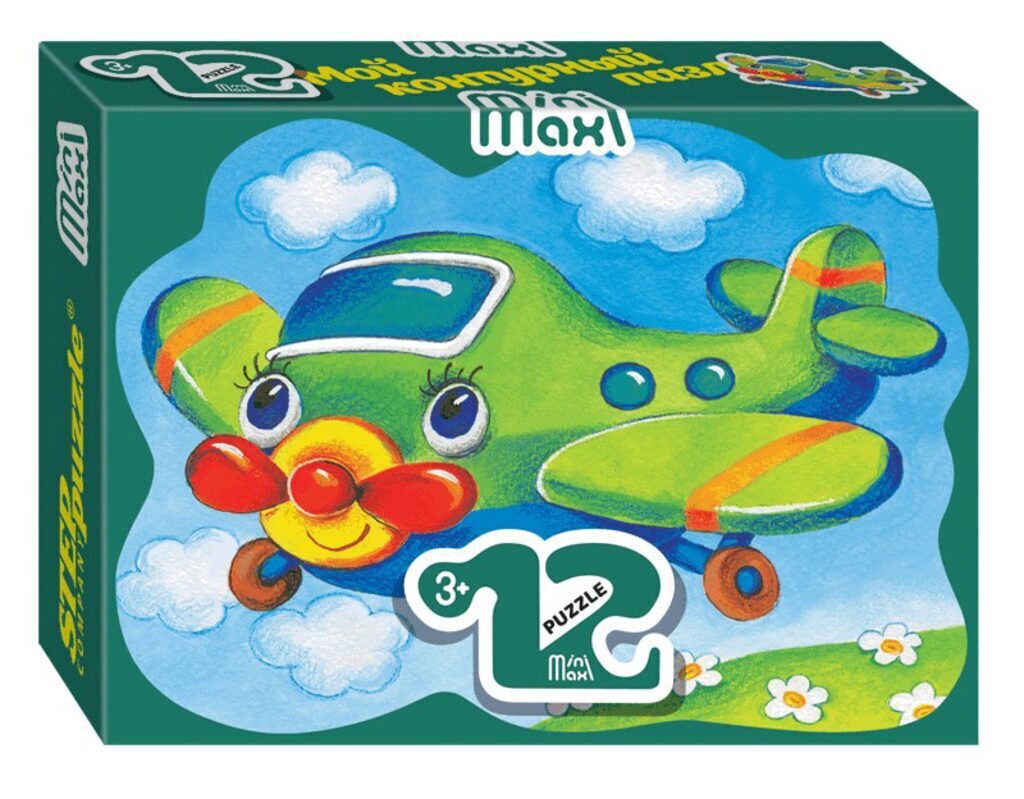 Пазл МАКСИ 12 элементов  213*154мм.  "Самолётик-1"