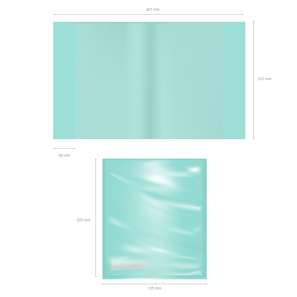 Набор пластиковых обложек ErichKrause Fizzy Pastel Mint для тетрадей и дневников, 212х347мм, 100 мкм (пакет 10 шт.)