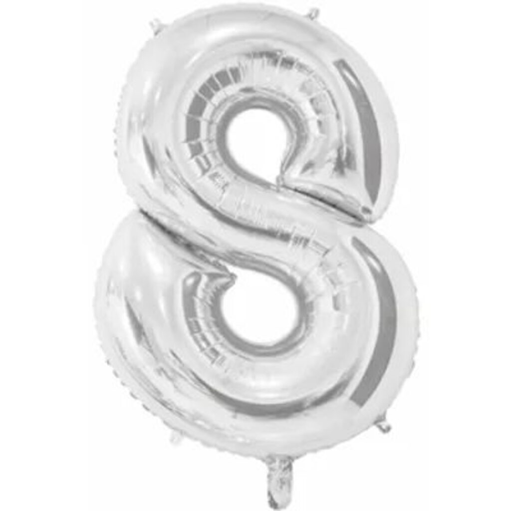 Шар фольга 26" "Цифра 8" Silver