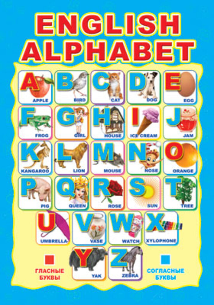 Плакат 21*30см "Английский алфавит"