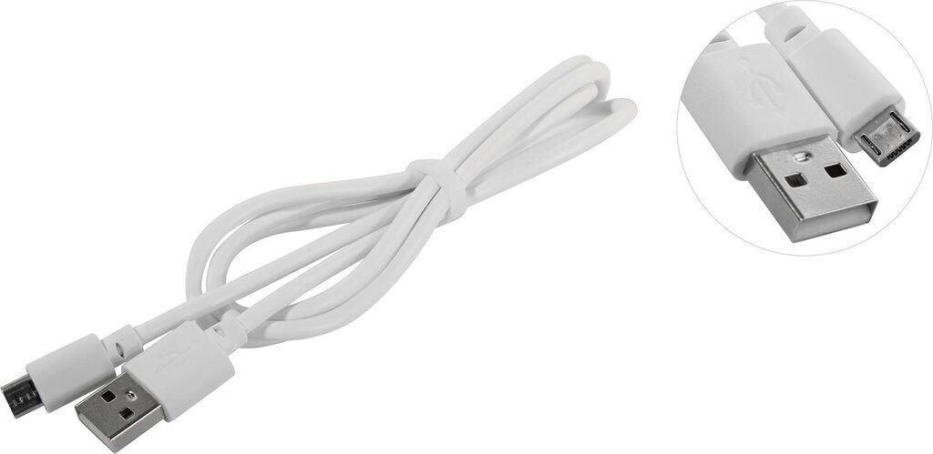 Дата - кабель Smartbuy USB - micro USB, 1 м, белый