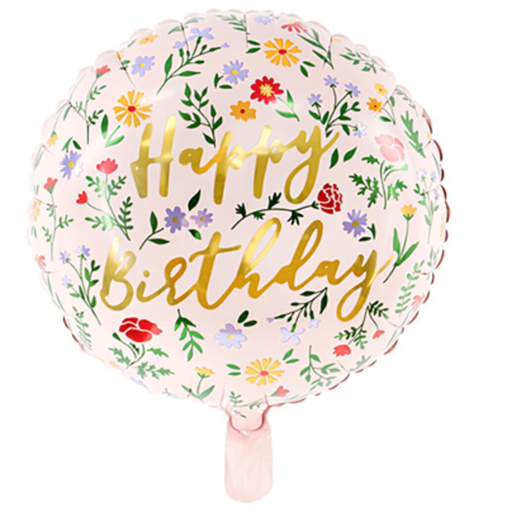 Шар фольга 18" " Полевые цветы Light Pink"
