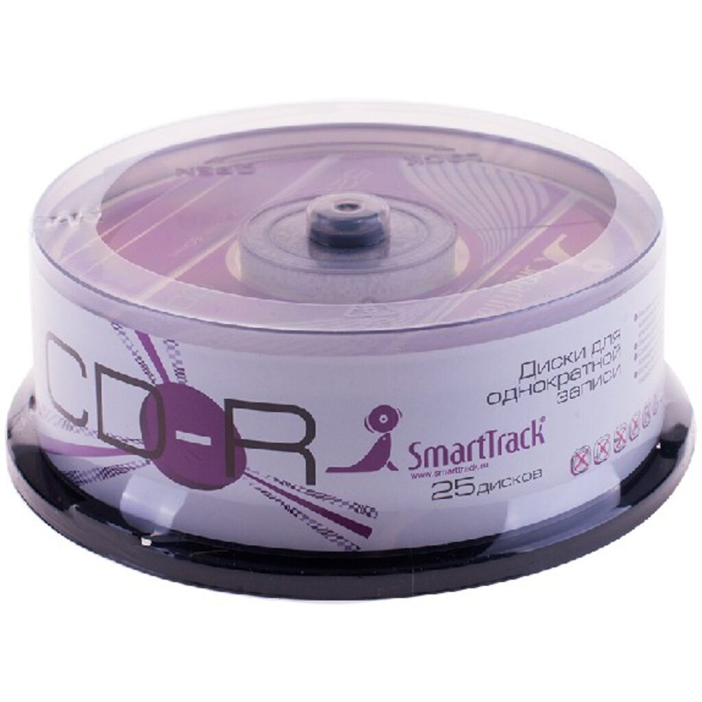 Диск CD-R Smart Track емкость 700Mb скорость 52x 25шт. в банке