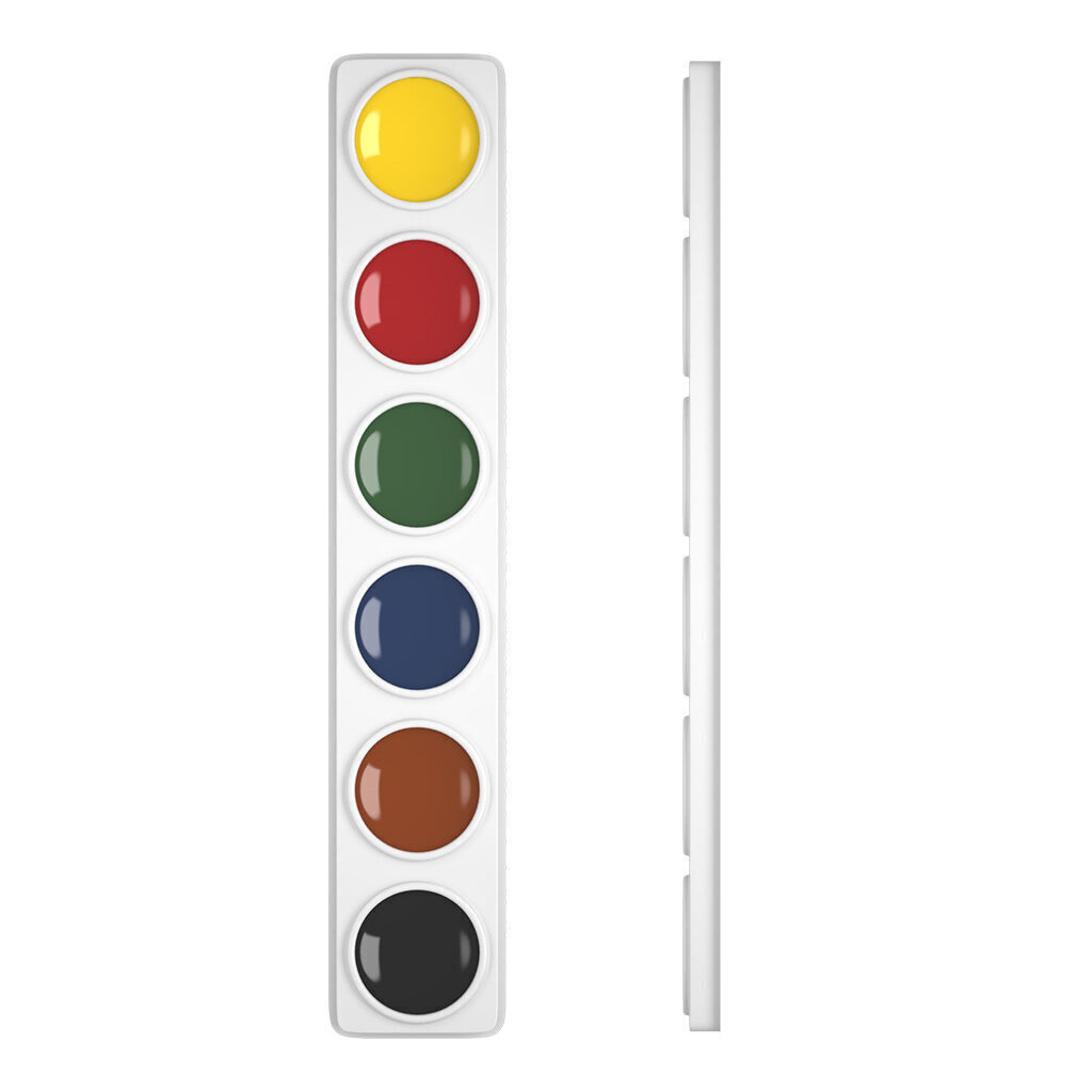 Акварельные краски  6цв. Erich Krause Basic light pack , в прозр. упаковке