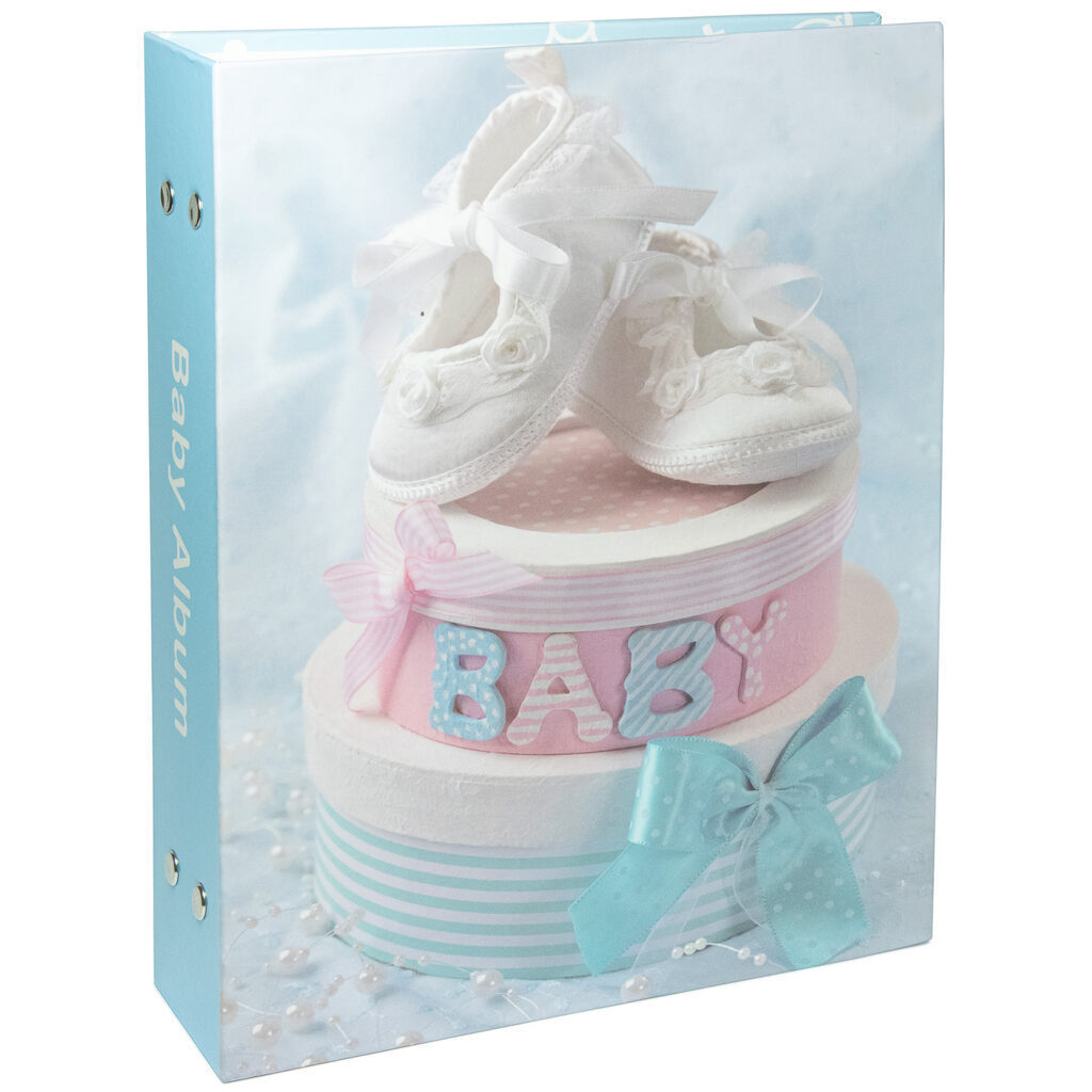 Фотоальбом 200 фото 10*15см Baby shoes голубой