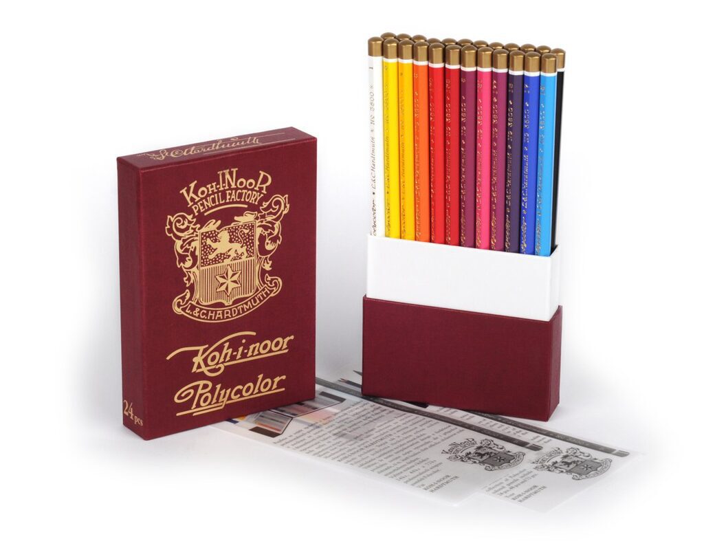 Карандаши цвет. 24цв  Koh-I-Noor "Polycolor Retro" художестенные, пенал-премиум