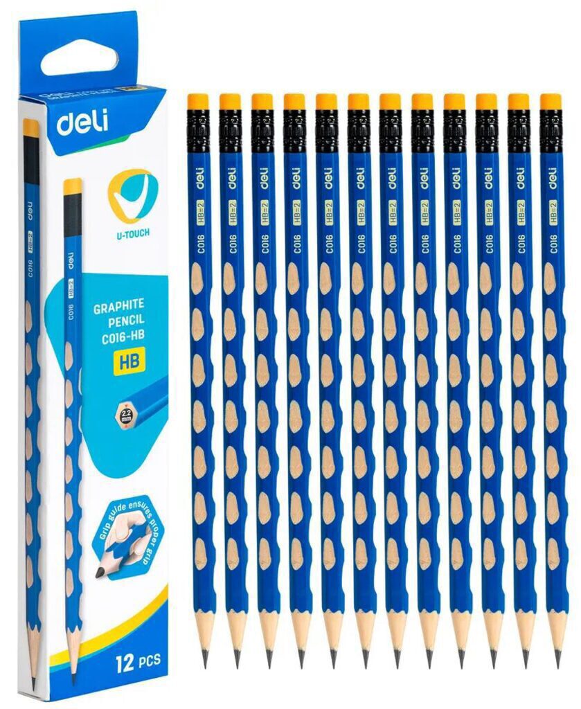 Карандаш Deli HB U-Touch трехгранный корп.