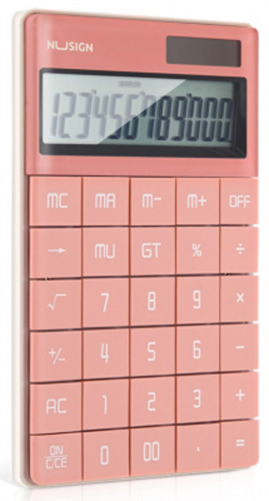 Калькулятор  12 разр. Deli Nusign  настольный, розовый ENS041PINK