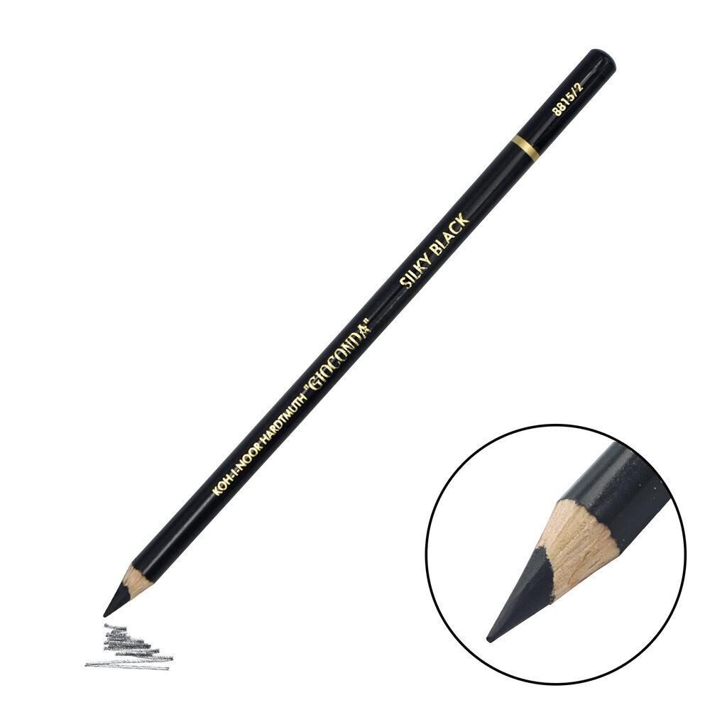Карандаш цветной Koh-I-Noor  GIOCONDA SILKY НB художественный, черный матовый