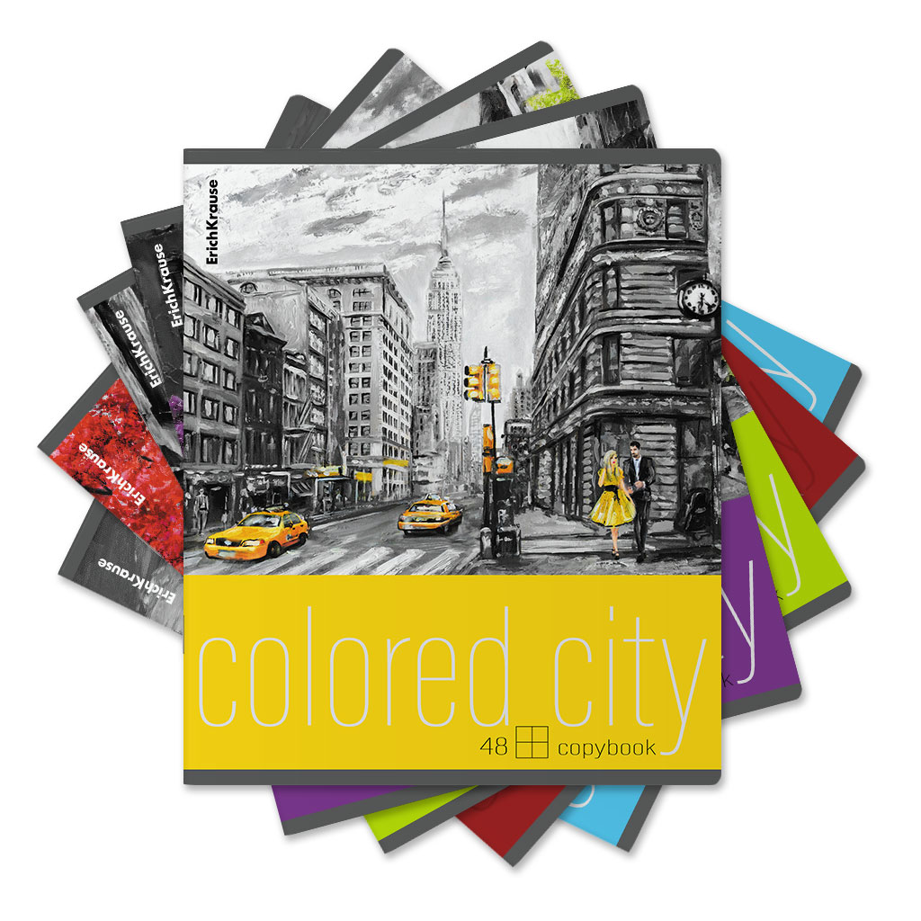 Тетрадь А5 48л кл. Erich Krause "Colored City"