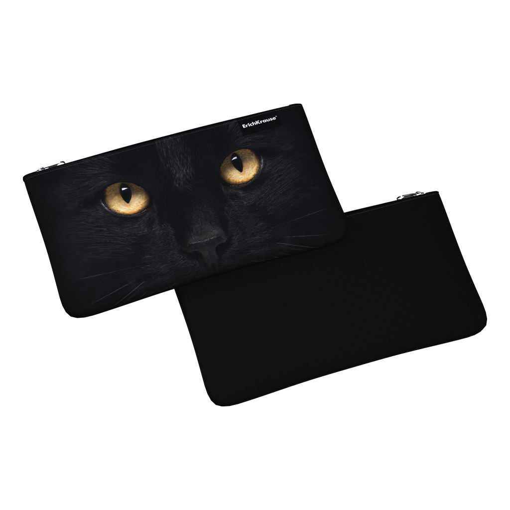 Пенал конверт ErichKrause Light 220x120мм Black Cat