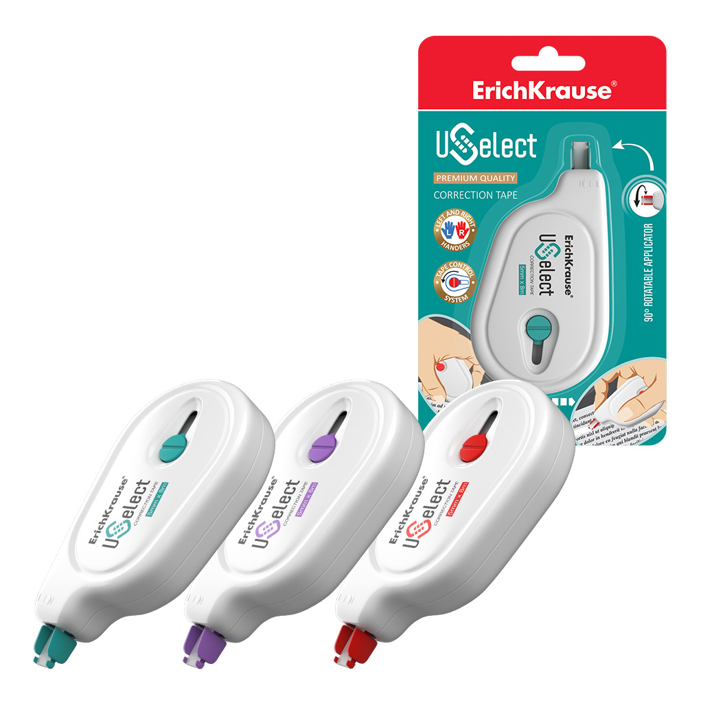 Корректирующая лента ЕК "USelect", 5мм х 8м, с поворотным аппликатором