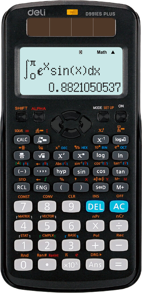 Калькулятор  12 разр. Deli  научный, 3-х строчный, черный, ED991ES