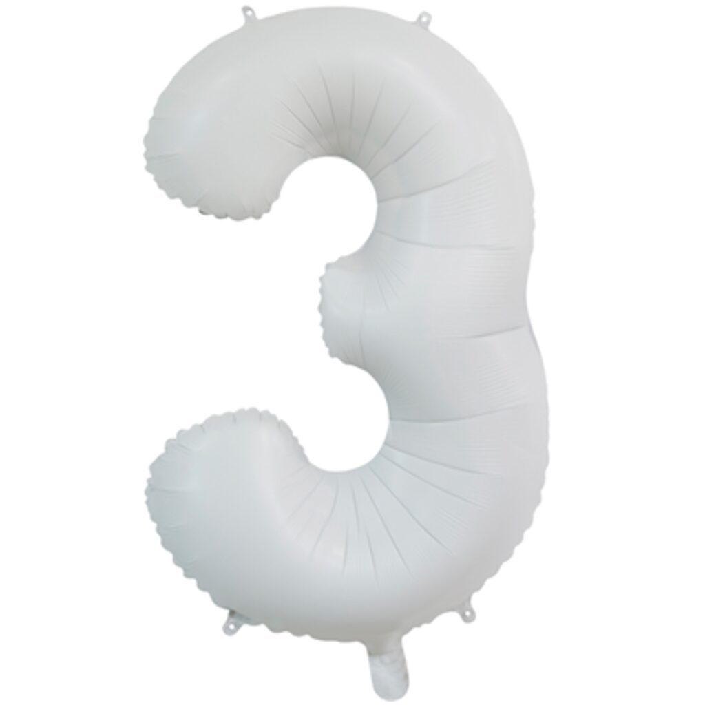 Шар фольга 26" "Цифра 3" White