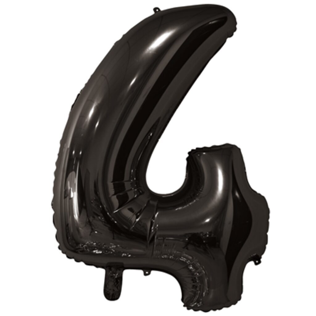 Шар фольга 26" "Цифра 4" Black