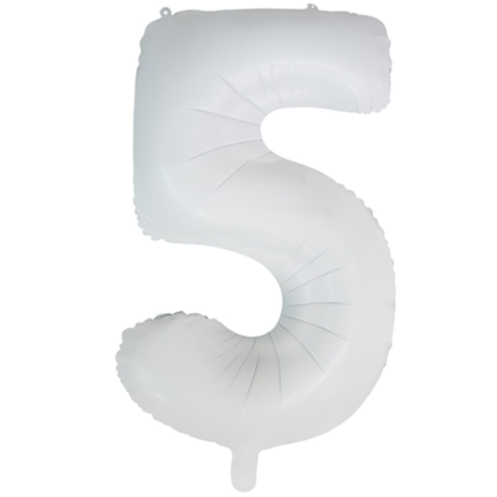 Шар фольга 26" "Цифра 5" White