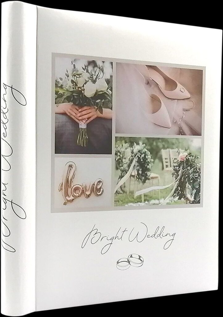 Фотоальбом магнитный 10л  23*28см спир. Bright wedding. Август