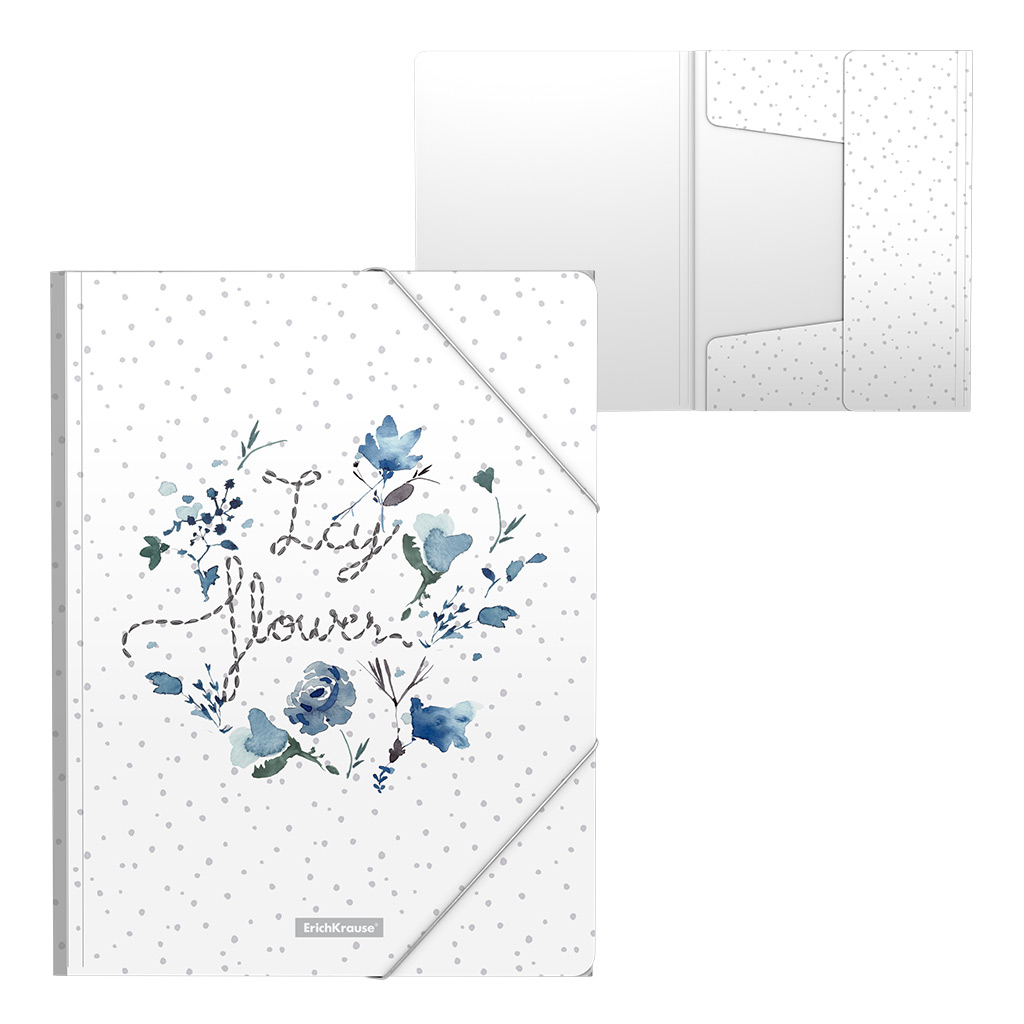 Папка на резинках пластиковая ErichKrause Frozen Beauty, A4 (в пакете по 4 шт.)