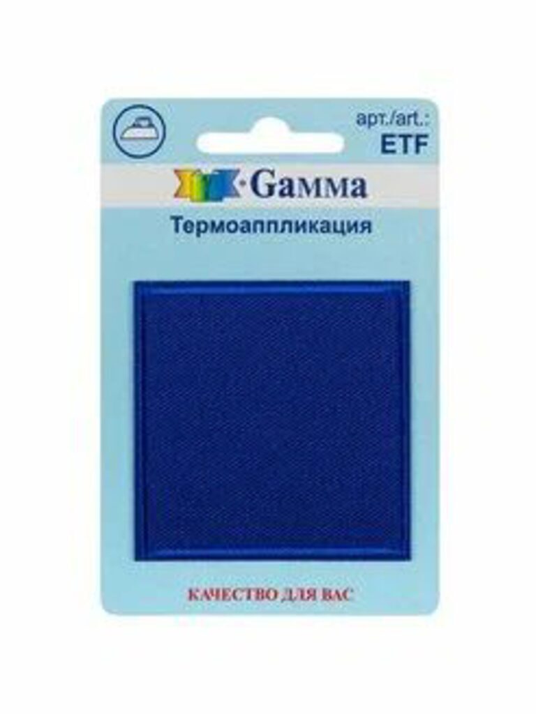 Термоаппликация заплатка 12*12см  2шт бархат синий