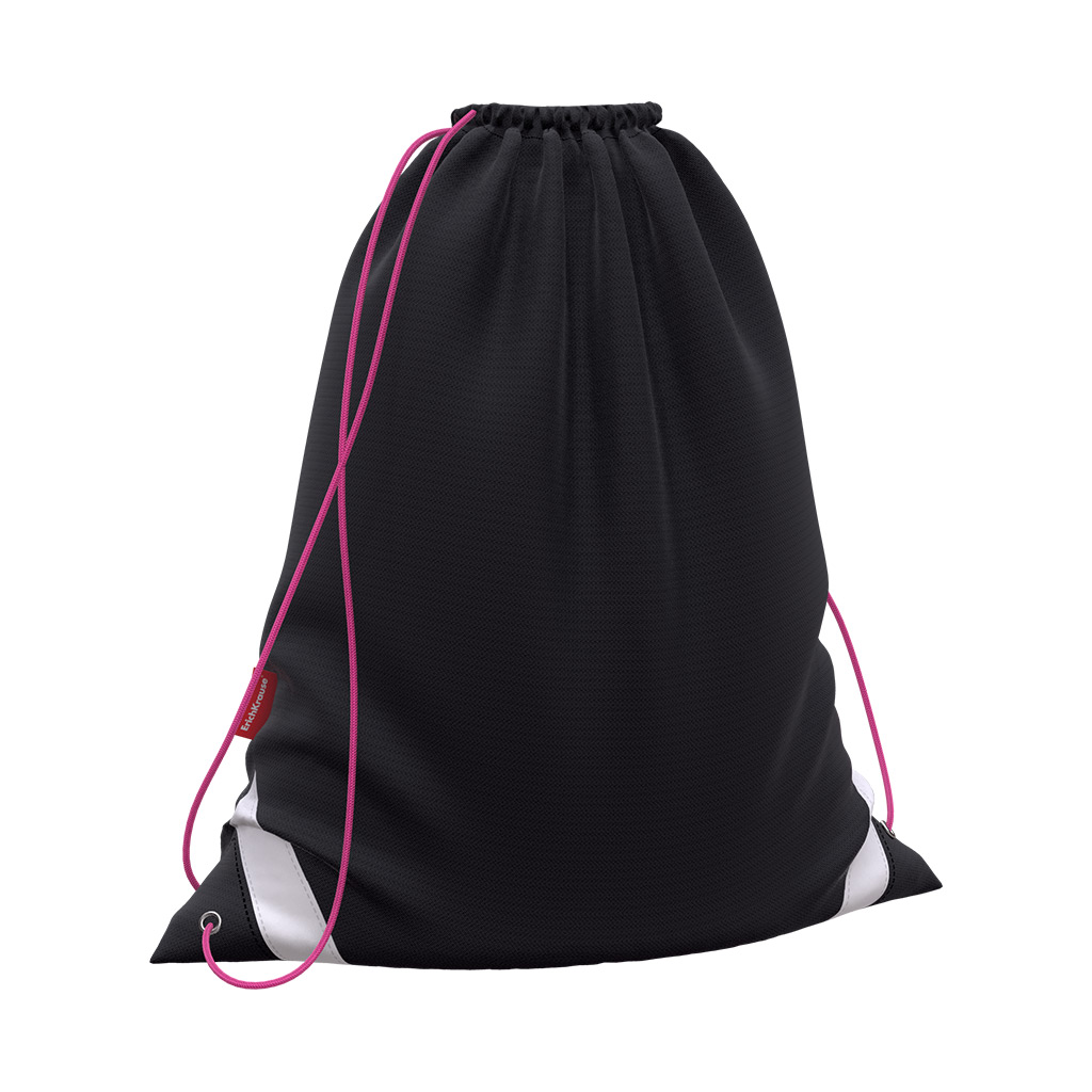 Мешок для обуви ErichKrause 365x440мм Black&Pink