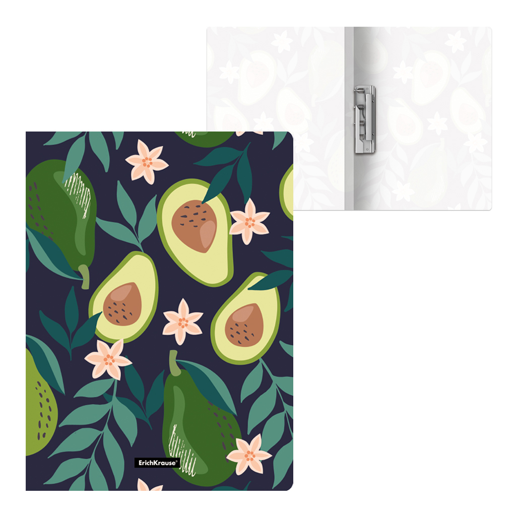 Папка с боковым зажимом пластиковая ErichKrause® Avocado Dusk, A4 (в пакете по 4 шт.)