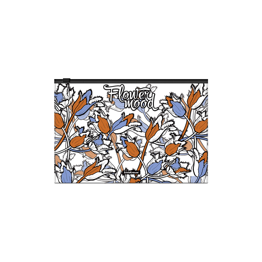 Zip-пакет пластиковый ErichKrause® Tulips, B5 (в пакете по 12 шт.)