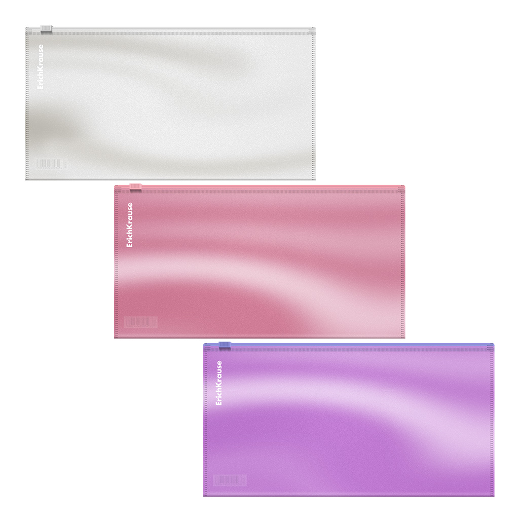 Zip-пакет пластиковый ErichKrause Glossy Candy, Travel, полупрозрачный, ассорти (в пакете по 12 шт.)