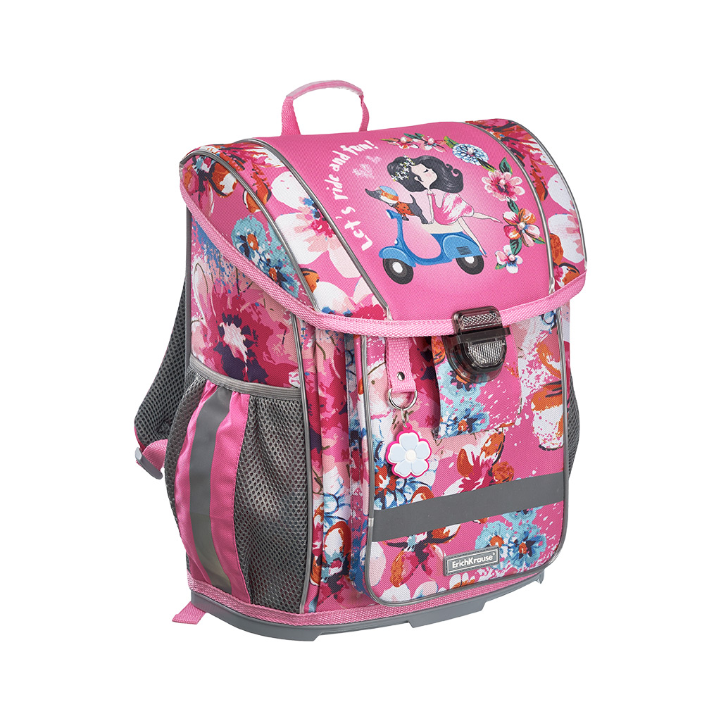 Ученический ранец с пластиковым дном ErichKrause® ErgoLine® 16L Flower Scooter