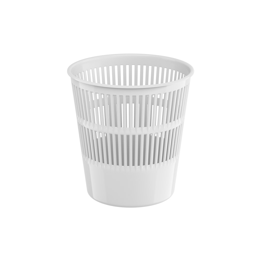 Корзина для бумаг сетчатая пластиковая ErichKrause Classic, 9л, белый