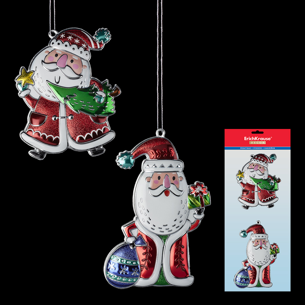 Набор ErichKrause Decor 2 украшения Дед Мороз 12см