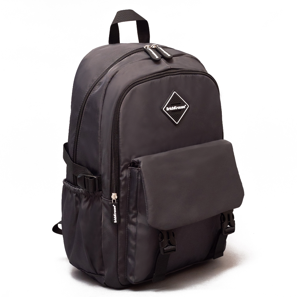 Рюкзак ErichKrause SchoolLine с двумя отделениями и грудной перемычкой 24L Grey
