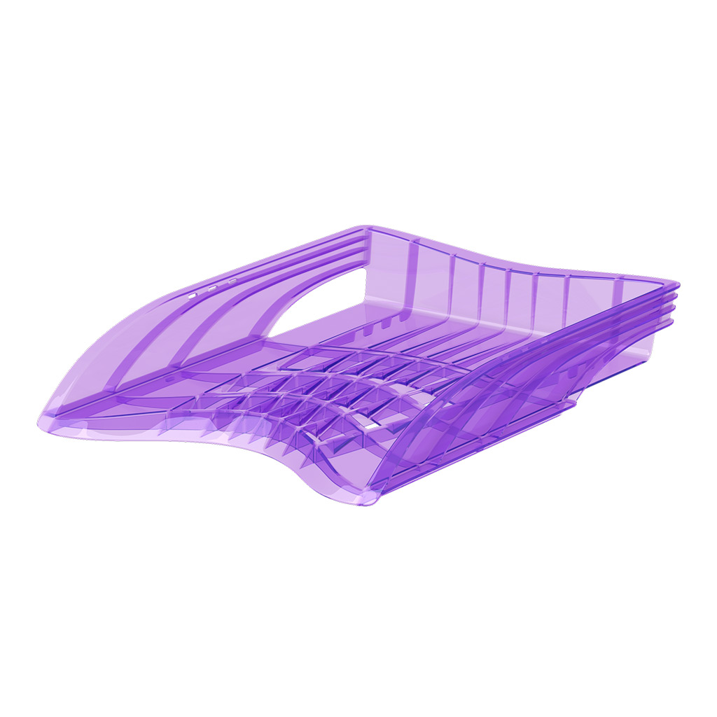 Лоток для бумаг пластиковый ErichKrause® S-Wing, Standard, сиреневый