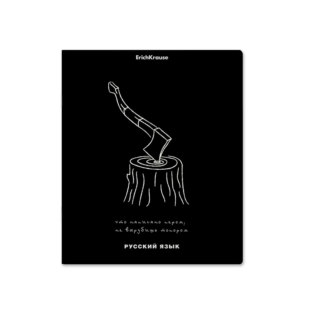 Тетрадь общая ученическая ErichKrause Зри в корень, Русский язык, 48 листов, линейка, дизайнерский картон на обложку, трафаретная печать