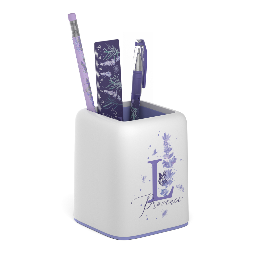 Набор настольный пластиковый ErichKrause® Forte, Lavender, белый с фиолетовой вставкой