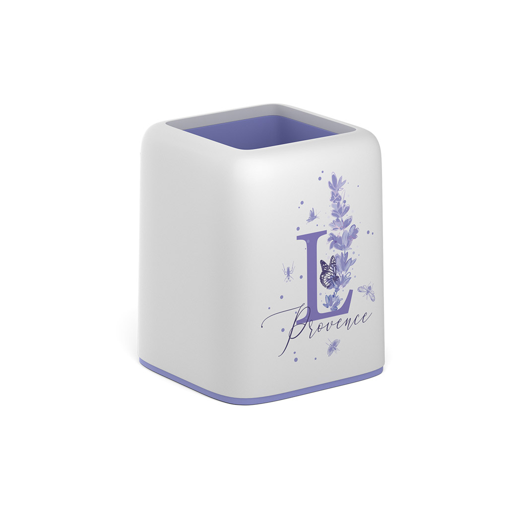 Подставка настольная пластиковая ErichKrause Forte, Lavender, белый с фиолетовым