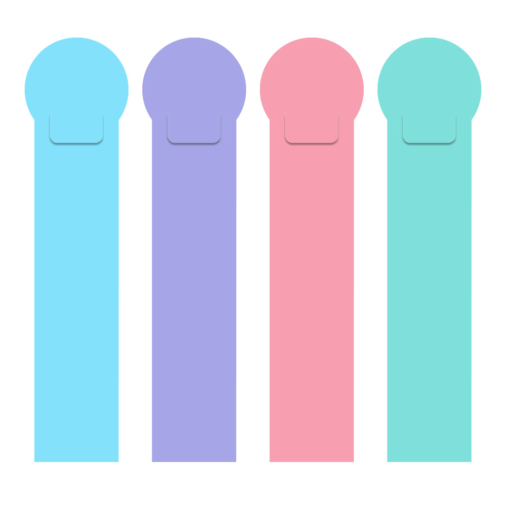 Набор из 4 закладок пластиковых ErichKrause Diagonal Pastel, ассорти (12 наборов в пакете)