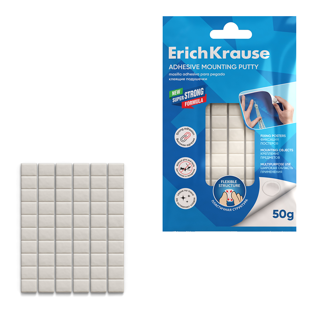 Клеящие подушечки ErichKrause 50г, белый (в коробке)