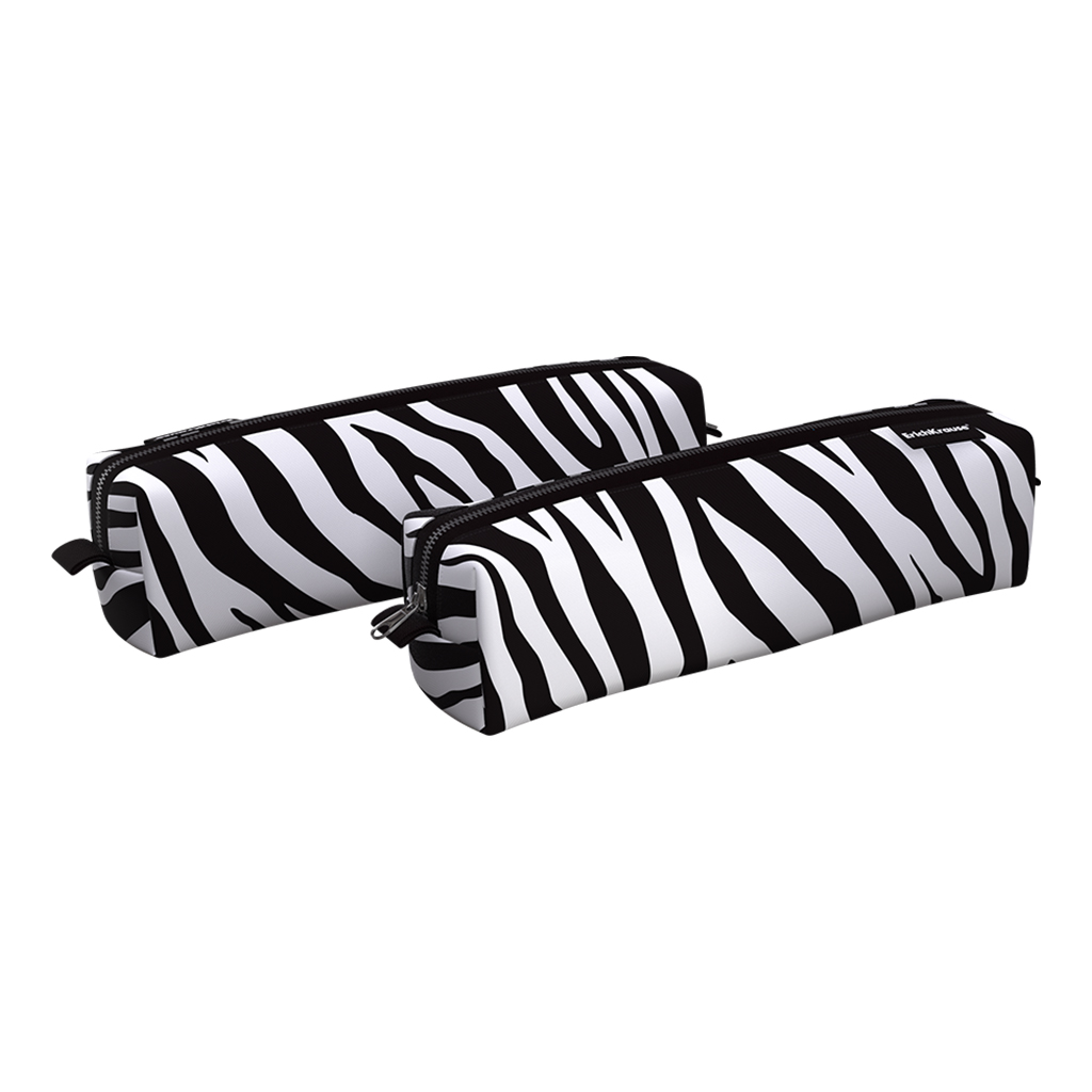 Пенал квадро mini ErichKrause 210x50x50мм Black&White Zebra